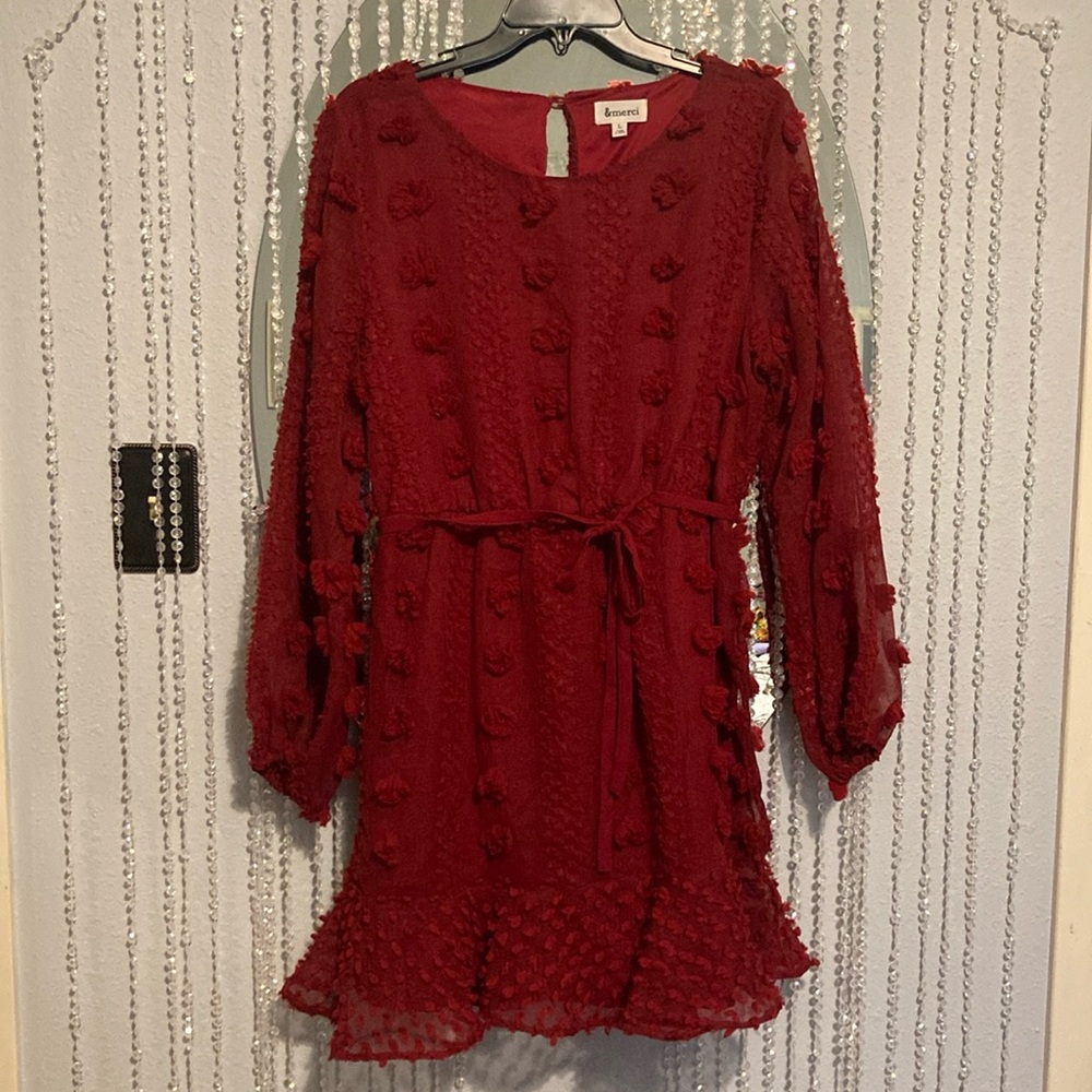 NWOT Party Dress in Cranberry